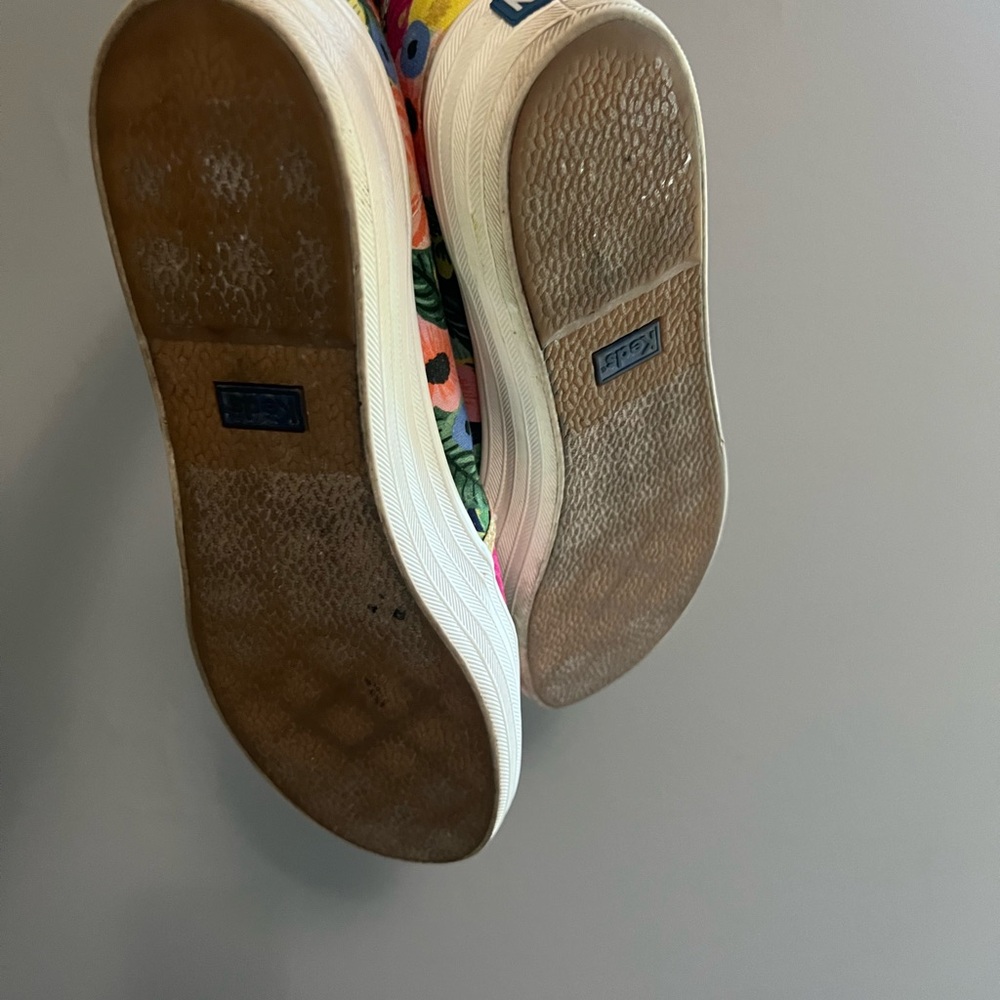 Keds x Rifle Paper Co Floral Slip-On Sneakers- Navy, Pink, Peach, Green - Picture 2 of 5